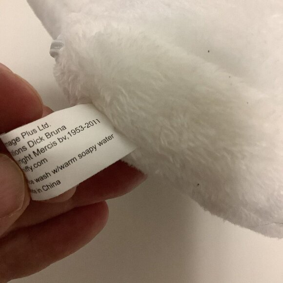 Miffy Plush Bag White Zippered Pouch with Clear Window Dick Bruna Bunny - Picture 8 of 12